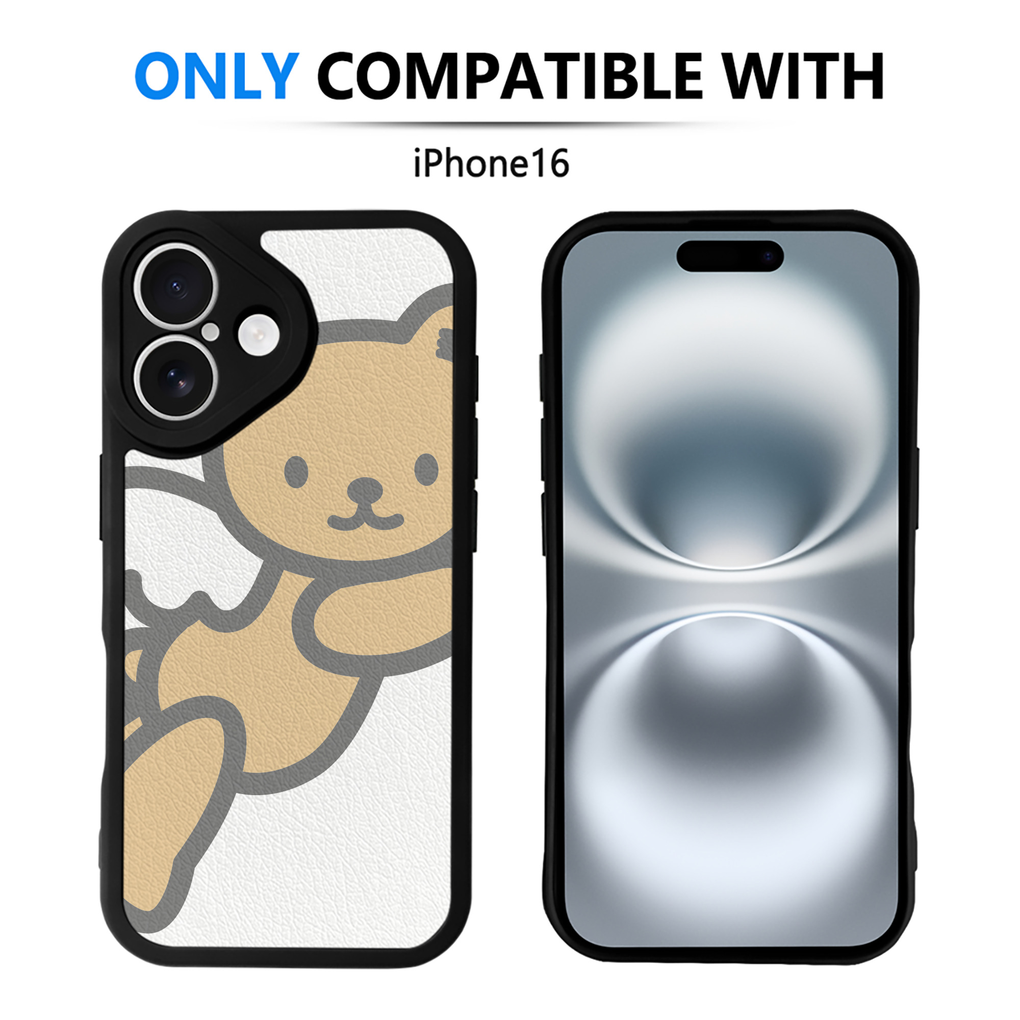 （画像用） Hello Kitty ハローキティ 【iPhone 16シリーズ対応】シリコンスマホケース（レザー調） 材質：シリコン